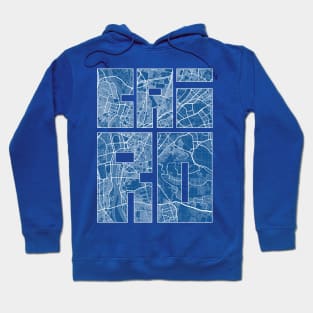 Cairo, Egypt City Map Typography - Blueprint Hoodie